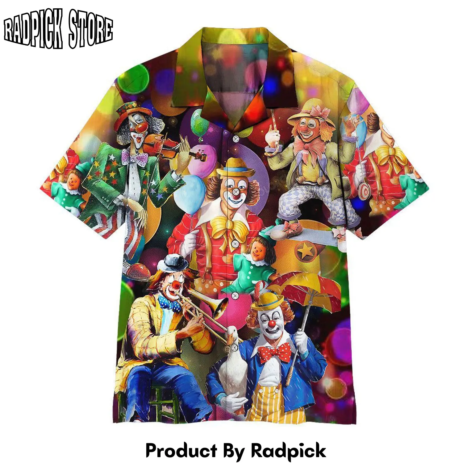 Radpick 3d funny clowns hawaii shirt rp2921327